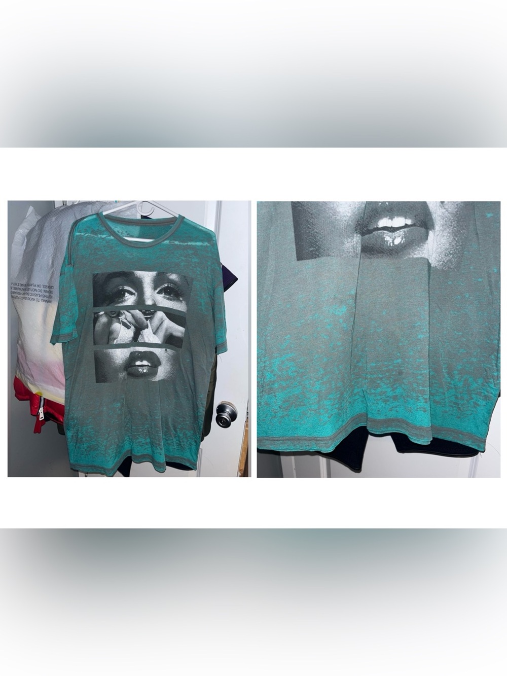 Marilyn Monroe Vintage Graphic Short Sleeve Distressed Portrait T-Shirt Men’s XL